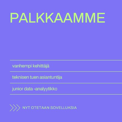 Sovellusten ottaminen nyt purple bold,bright,neon,minimal,modern,simple