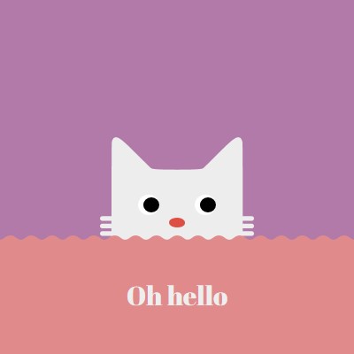 Hei, hei red cute,simple,cat,neutral,bright,fun