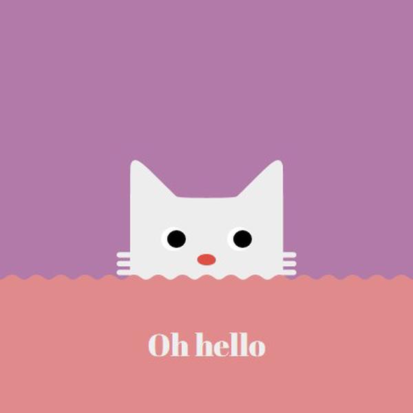 Hei, hei red cute,simple,cat,neutral,bright,fun