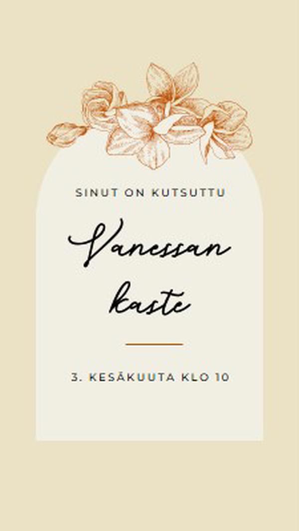 Kastekutsu yellow vintage-botanical