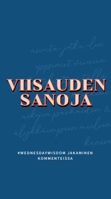 Sana viisaalle blue modern-simple