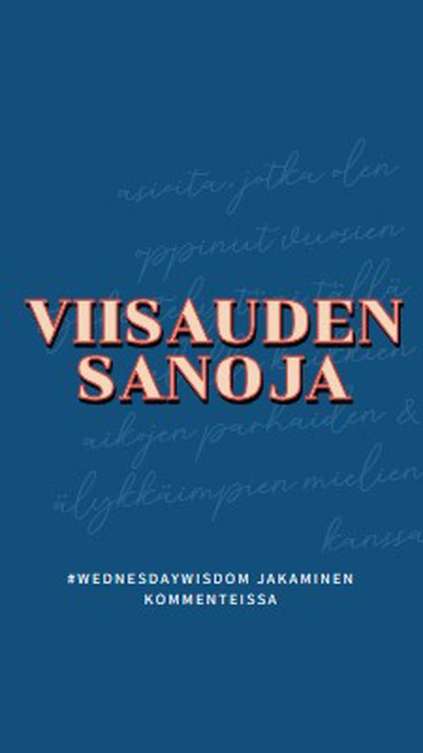 Sana viisaalle blue modern-simple