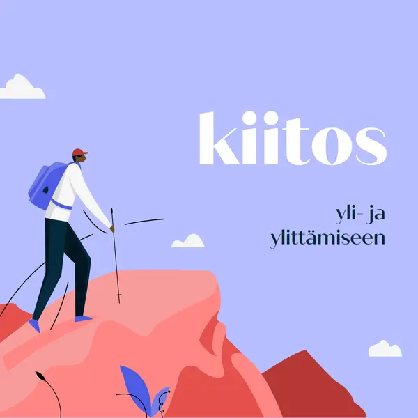 Kiitoskortti työntekijälle blue simple,inspiring,mountain,graphic,illustration,bold