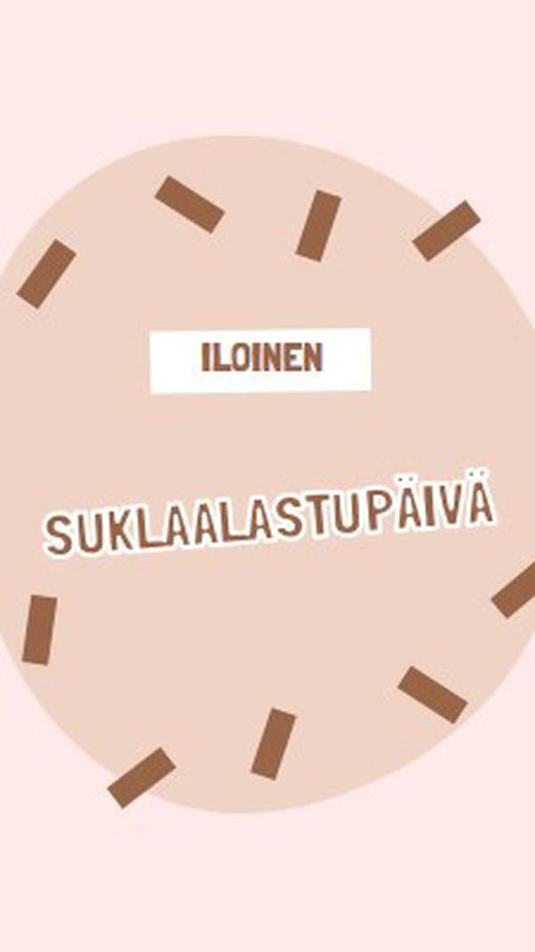 Hyvää suklaapäivää brown organic-simple