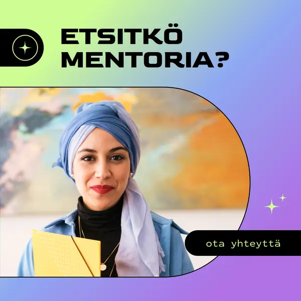 Etsitkö mentoria? purple modern,bold,gradient,geometric,photo,sparkle