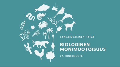 Juhlista maailman biologisen monimuotoisuuden päivää blue modern-simple