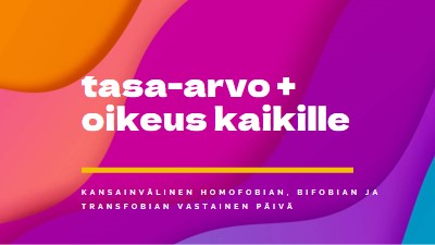 Kansainvälisen homofobian vastaisen päivän kunnia purple modern-bold