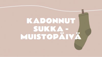 Kadonnut sukkamuistopäivä brown whimsical-color-block