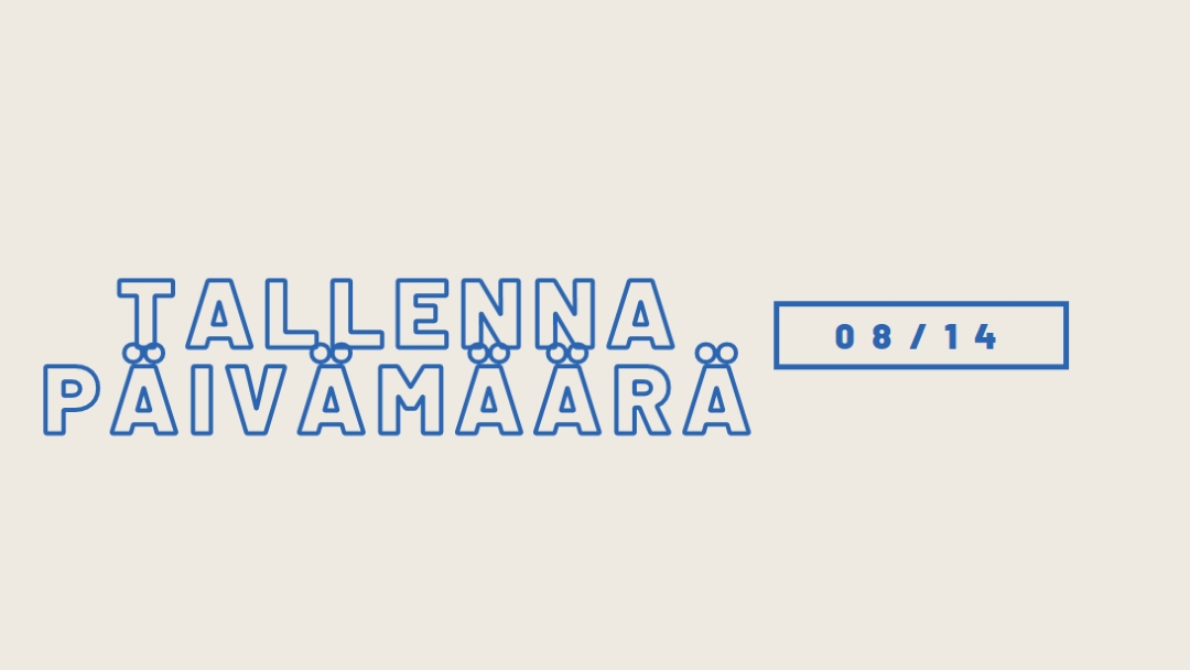 Sininen päivämäärä gray whimsical-line