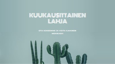 Kuukausittainen lahjakoe green modern-simple