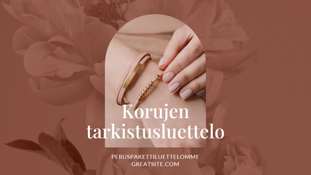 Korujen tarkistusluettelo pink organic-boho