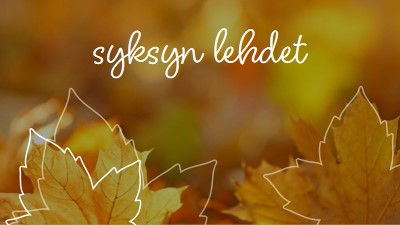 Syksyn lehdet orange organic-simple