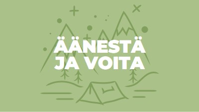 Äänestä ja voita green whimsical-line