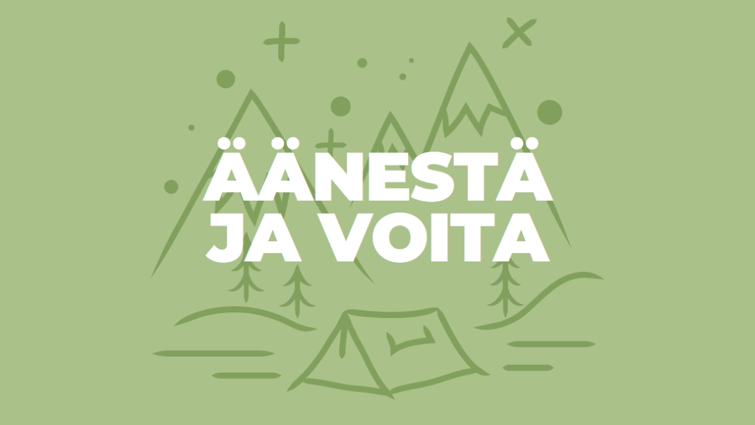 Äänestä ja voita green whimsical-line