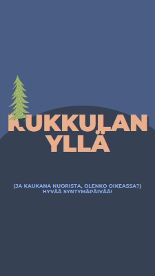 Kukkulan yli blue modern-bold