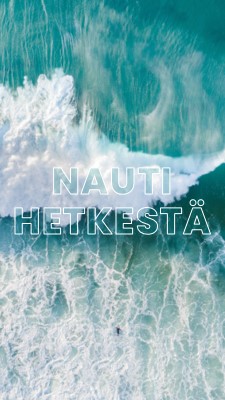 Nauti hetkestä blue modern-simple