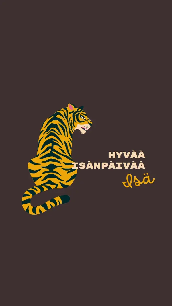 Hyvää isänpäivää, isä brown whimsical-color-block