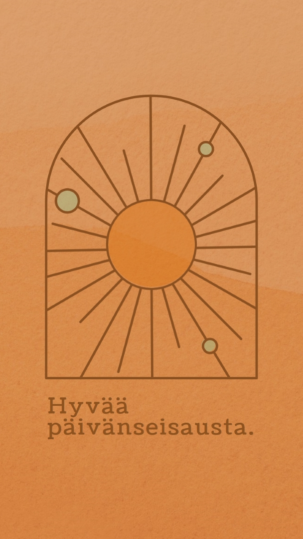 Hyvä päivänseisaukseen orange organic-boho