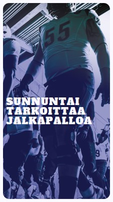 Sunnuntai tarkoittaa jalkapalloa purple modern-bold