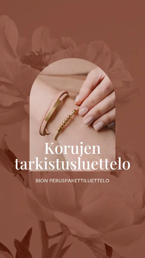 Korujen tarkistusluettelo pink organic-boho