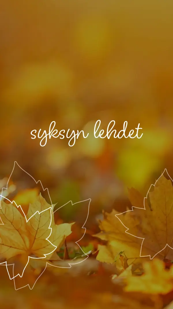 Syksyn lehdet orange organic-simple