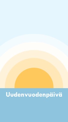 Uudenvuodenpäivän aurinko blue modern-simple