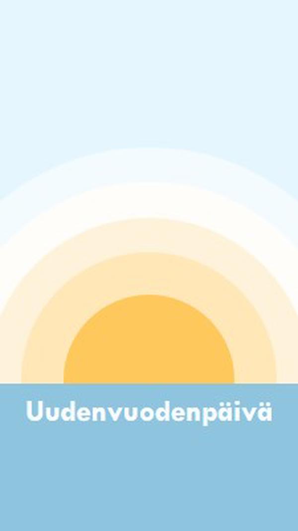 Uudenvuodenpäivän aurinko blue modern-simple