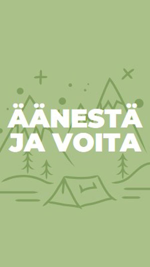 Äänestä ja voita green whimsical-line