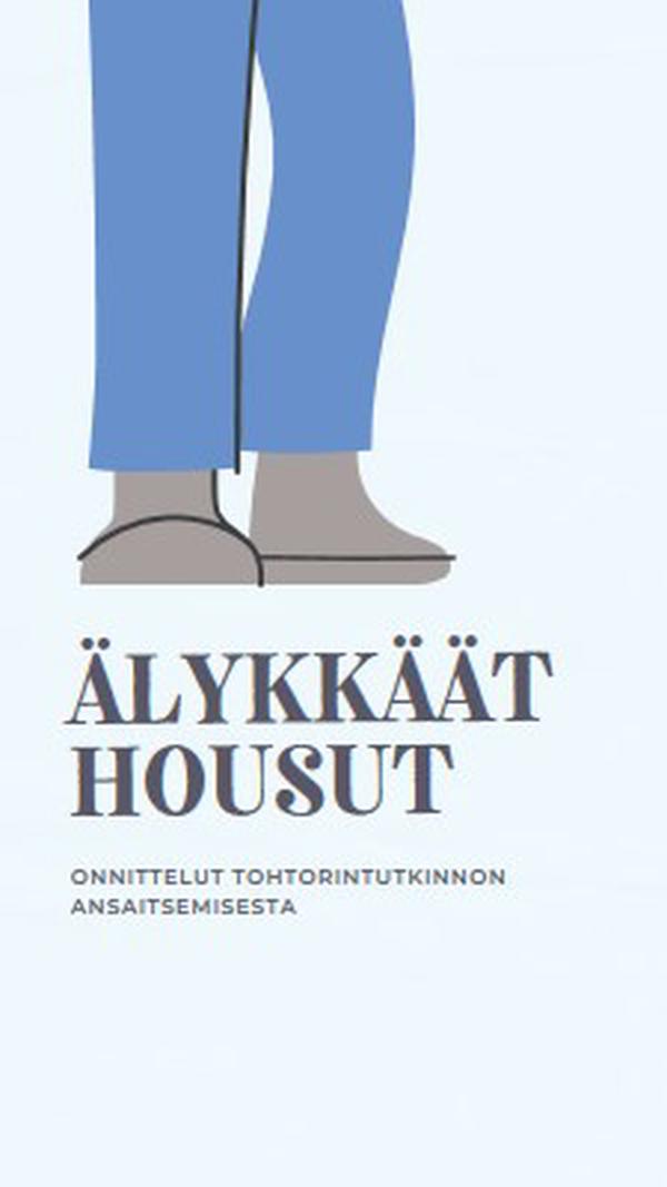 Älykkäät housut blue modern-color-block