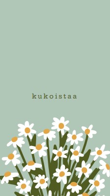 Raikas kevät kukoistaa green clean,delicate,illustration,simple,natural,floral