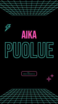 Aika juhlia black bold,neon,outline,grid,sci-fi