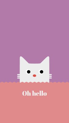 Hei, hei red cute,simple,cat,neutral,bright,fun