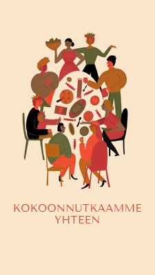 Kokoonnutkaamme yhteen brown bright,fun,illustration