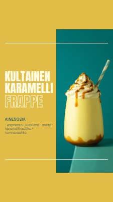 Kultainen karamelli frappe yellow modern,simple,duotone