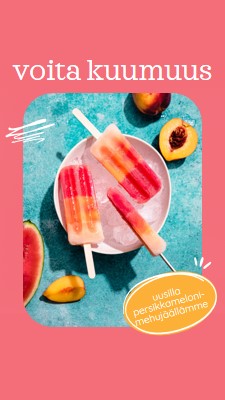 Beat the heat with a popsicle black bright,playful,summer