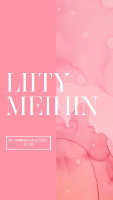 Liity mukaan tapahtumaan pink elegant,clean,watercolor,classic,simple,minimal