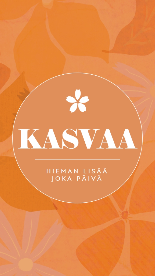 Kasva enemmän joka päivä orange vintage,botanical,frame,rustic,motif,background,