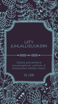 Liity juhlallisuuksiin blue elegant,classic,floral