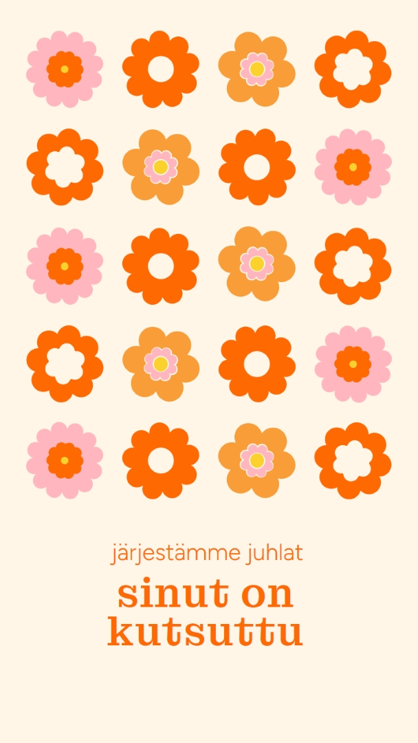 Järjestämme juhlat orange bold,fun,graphic