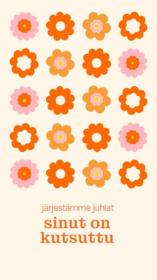 Järjestämme juhlat orange bold,fun,graphic