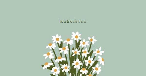 Raikas kevät kukoistaa green clean,delicate,illustration,simple,natural,floral