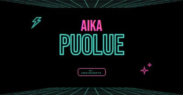 Aika juhlia black bold,neon,outline,grid,sci-fi