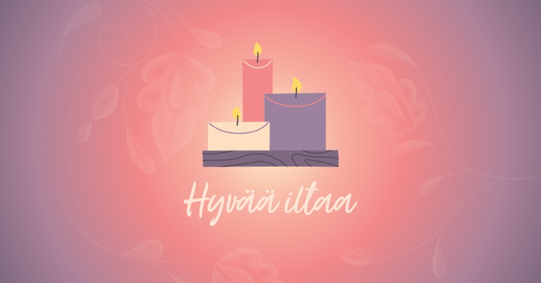 Hyvää iltaa purple modern,gradient,illustration,simple,motif,handwriting