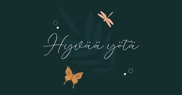 Yksinkertainen hyvä yö blue whimsical,bohemian,graphic,simple,motif,handwriting,illustration,