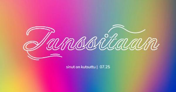 Tanssitaan, sinut on kutsuttu pink bold,bright,typographic