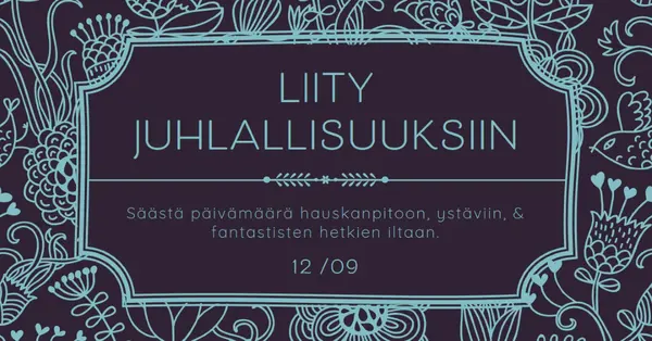 Liity juhlallisuuksiin blue elegant,classic,floral