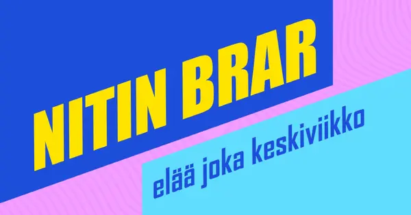 Podcast-lähetys suorana blue bold,bright,typography,geometric,vibrant,block