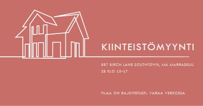 Yksinkertainen kiinteistö pink modern-simple