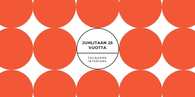 Juhlitaan 25 vuotta orange modern-geometric-&-linear