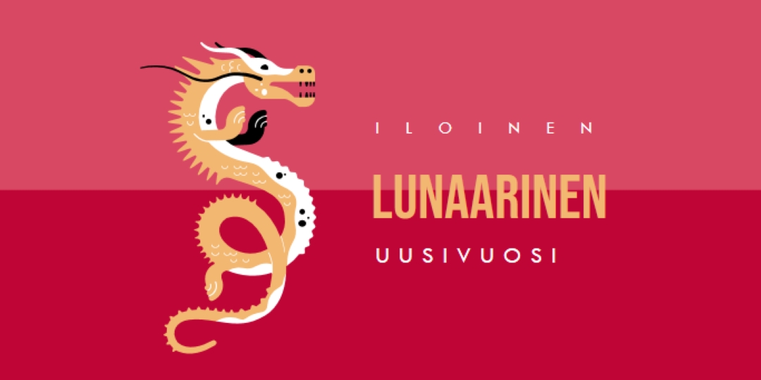 Lohikäärmeen vuosi red modern-bold